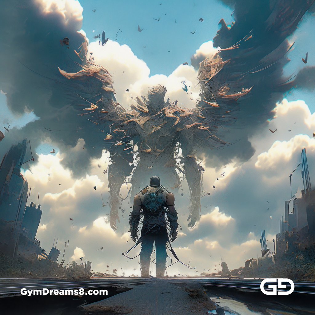 Angel / Disintegration, created with Midjourney v5