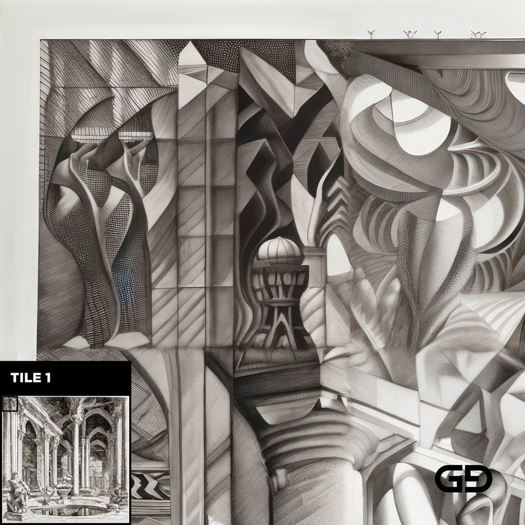 Architecture and Male Figures. Rendered with Stable Diffusion and SDXL.