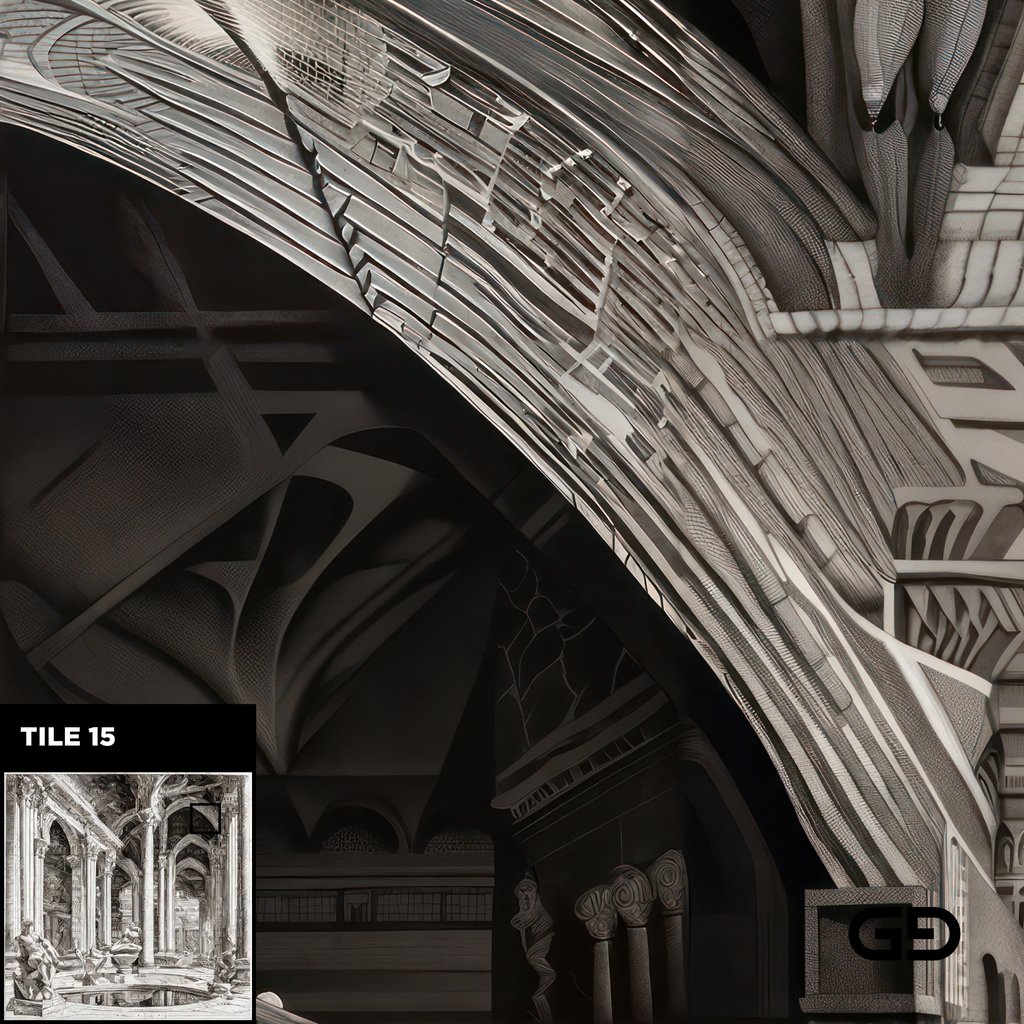 Architecture and Male Figures. Rendered with Stable Diffusion and SDXL.