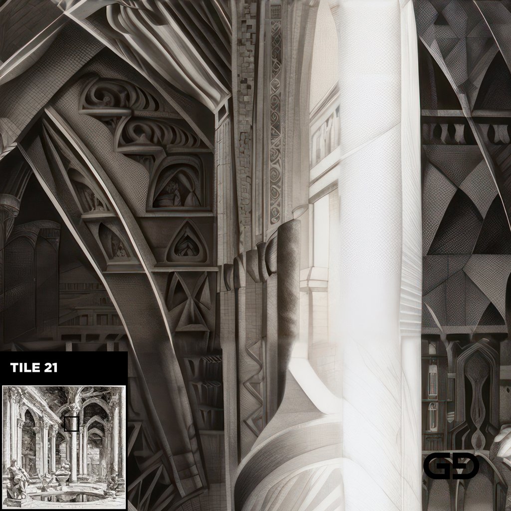 Architecture and Male Figures. Rendered with Stable Diffusion and SDXL.