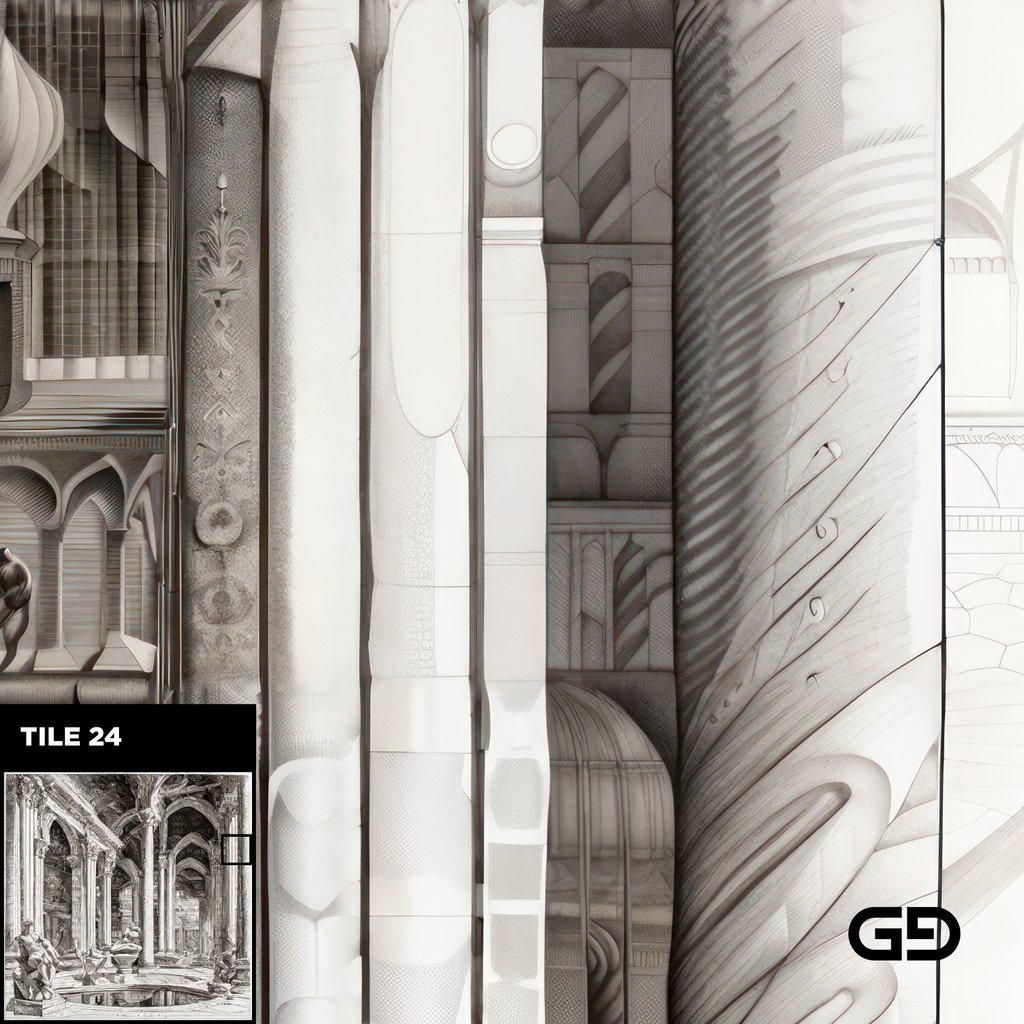 Architecture and Male Figures. Rendered with Stable Diffusion and SDXL.