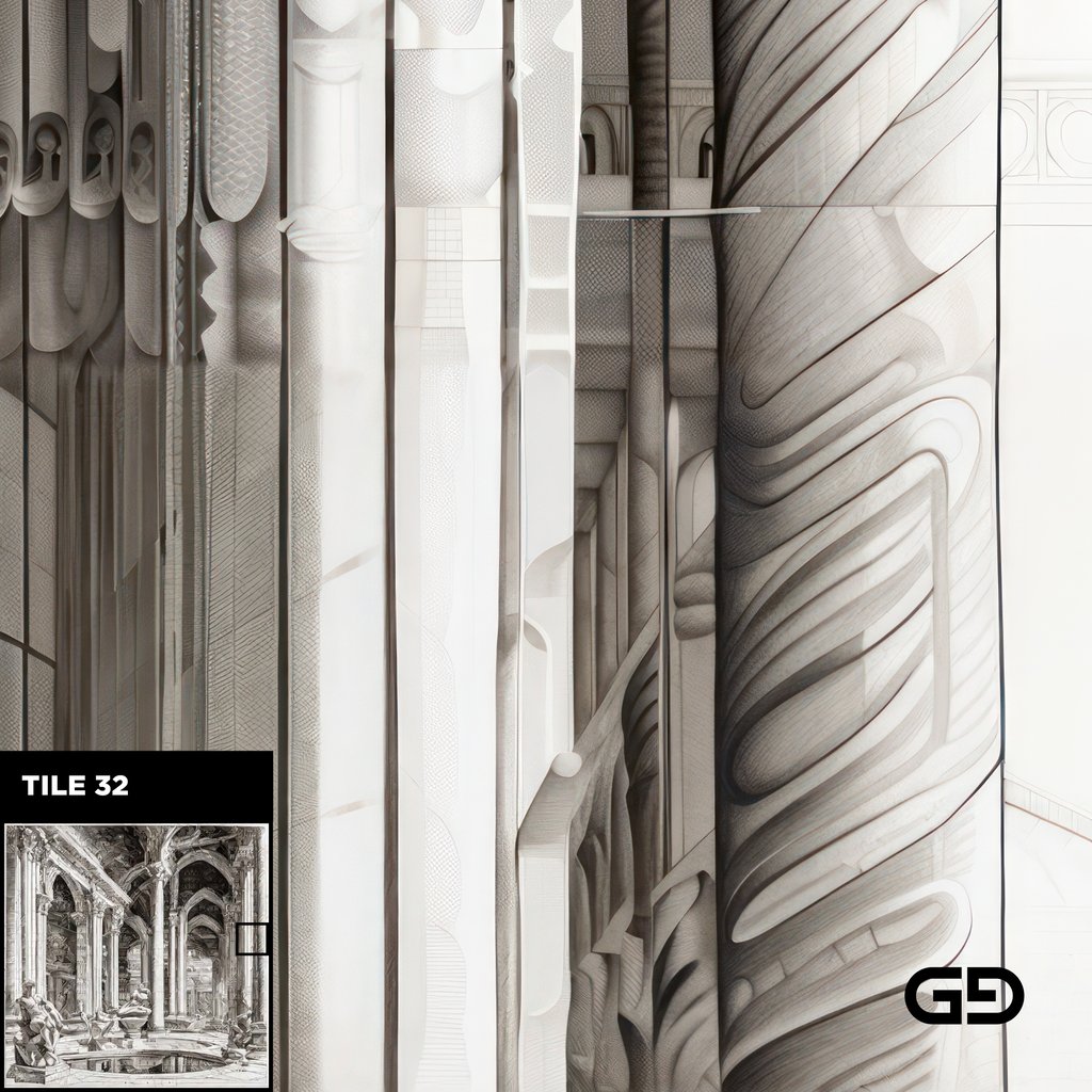 Architecture and Male Figures. Rendered with Stable Diffusion and SDXL.