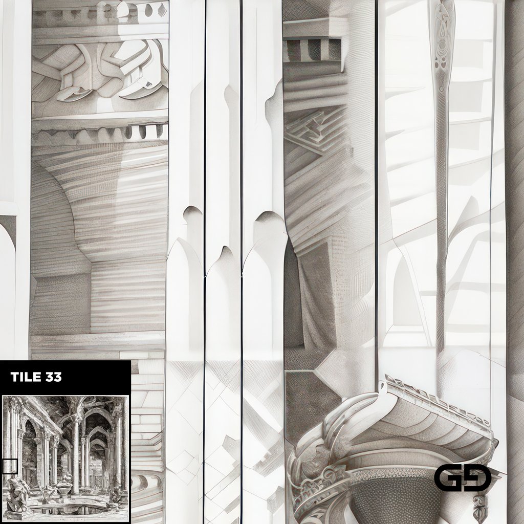 Architecture and Male Figures. Rendered with Stable Diffusion and SDXL.