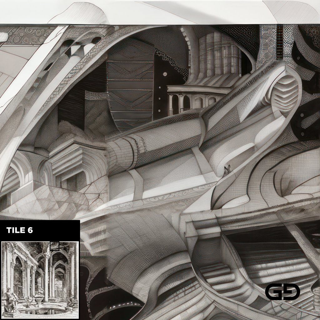 Architecture and Male Figures. Rendered with Stable Diffusion and SDXL.