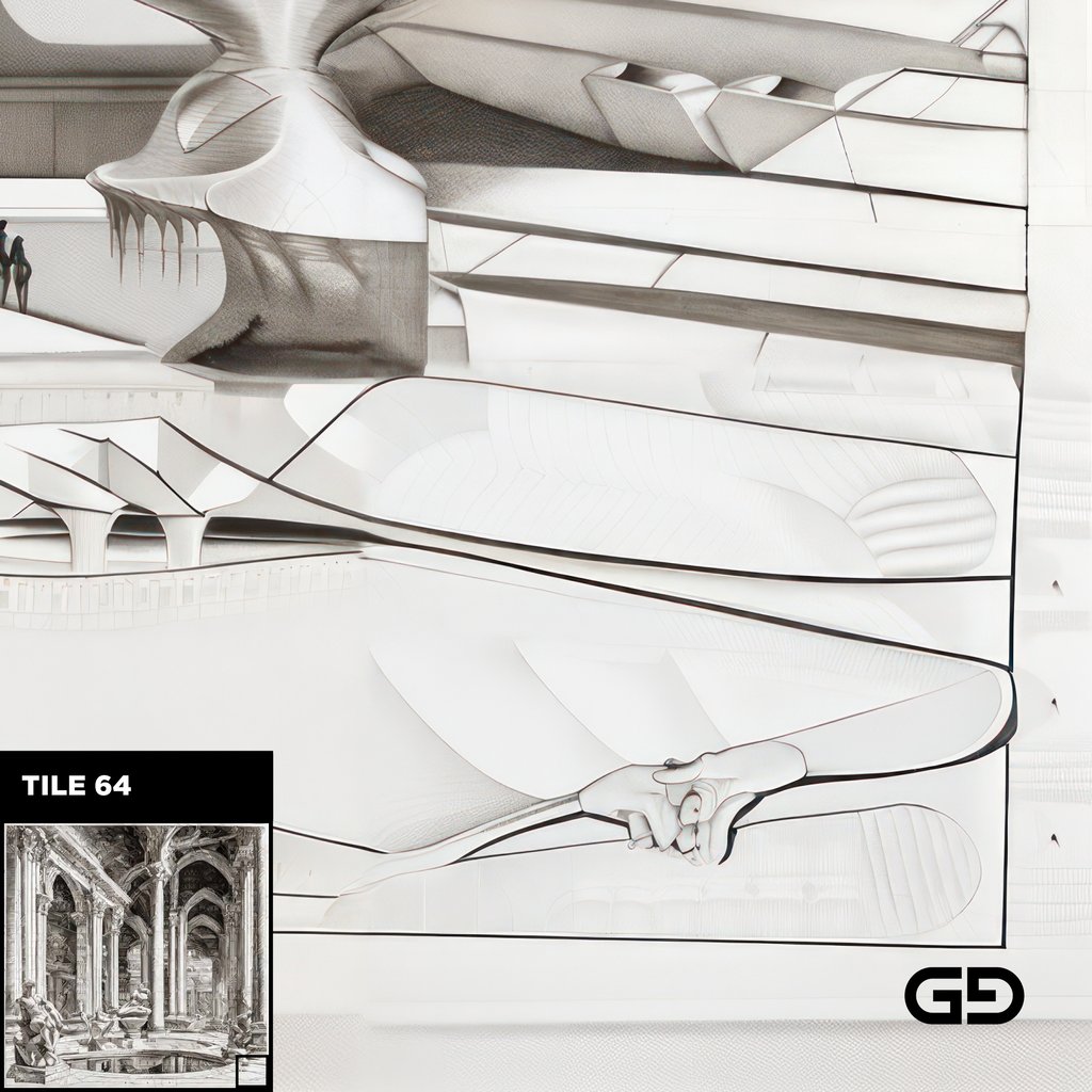 Architecture and Male Figures. Rendered with Stable Diffusion and SDXL.