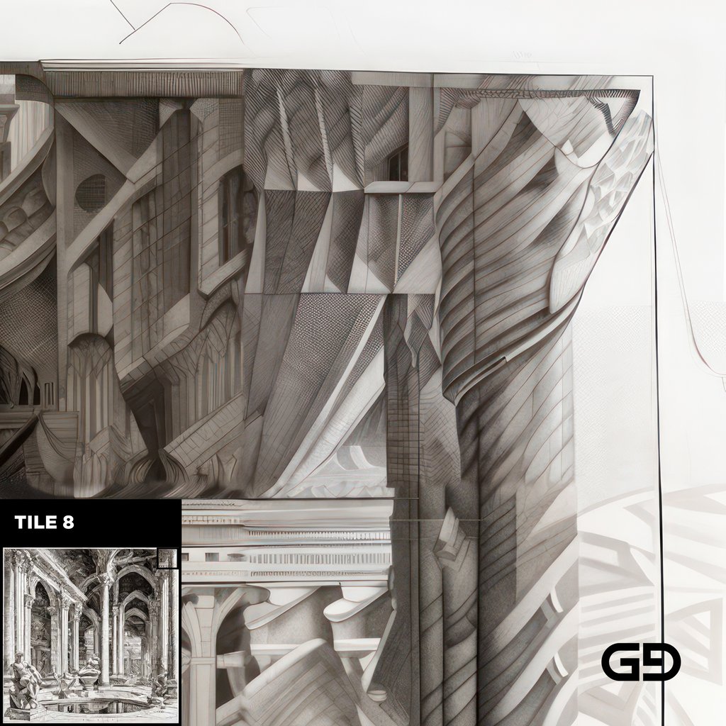 Architecture and Male Figures. Rendered with Stable Diffusion and SDXL.