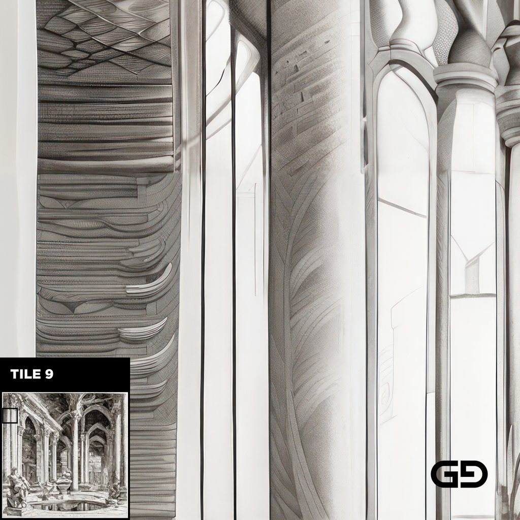 Architecture and Male Figures. Rendered with Stable Diffusion and SDXL.