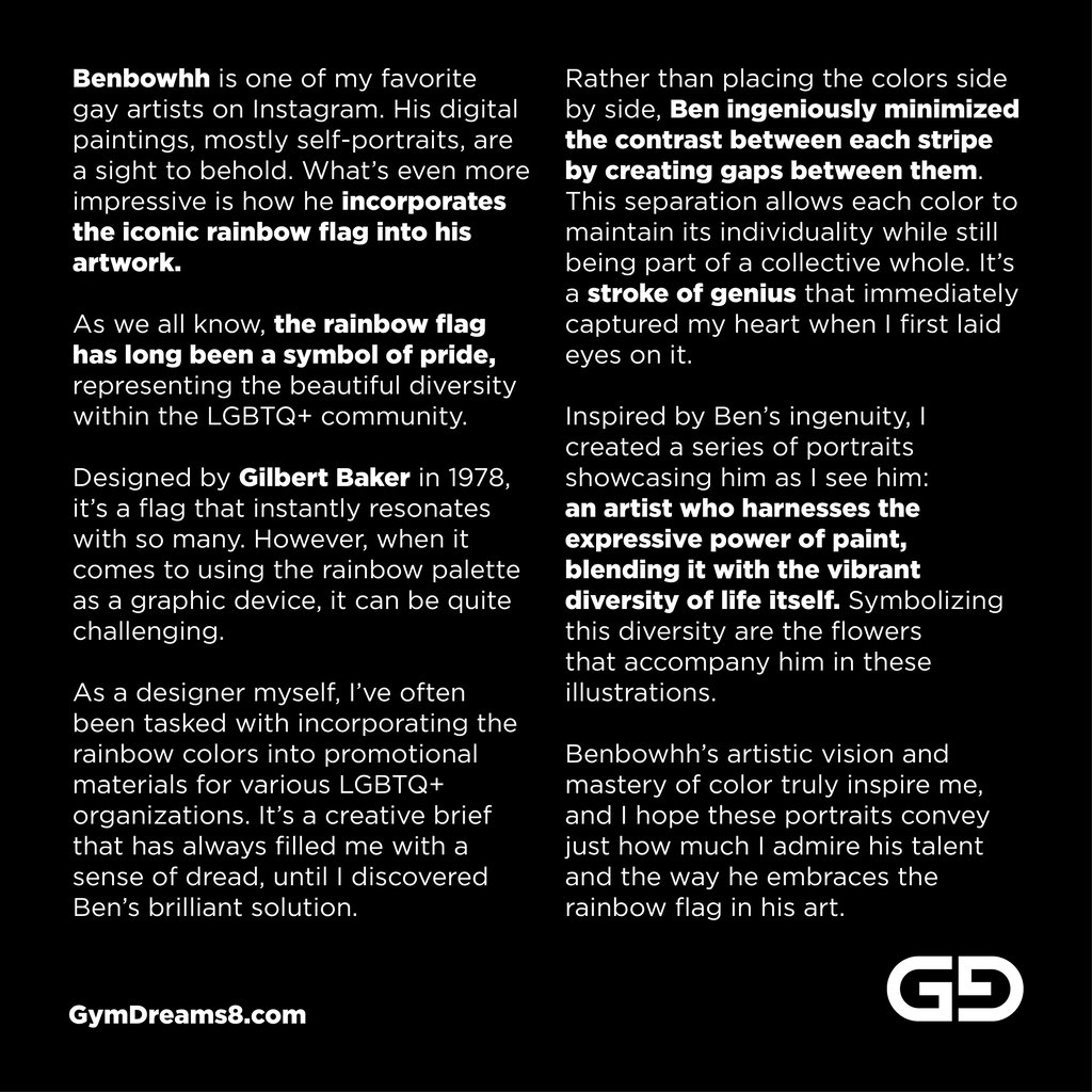 Benbowhh, Rainbow, Flowers, Abstract Expressionism