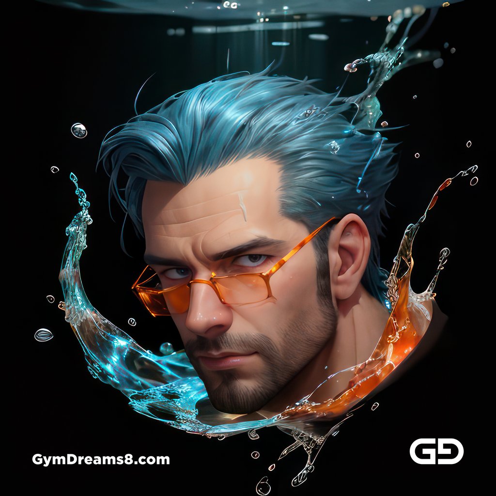 Bubble 5. Underwater Superhero. Teal, Orange, Black, and White. Made with Midjourney, Stable Diffusion, and Airfuck’s Wild Mix.