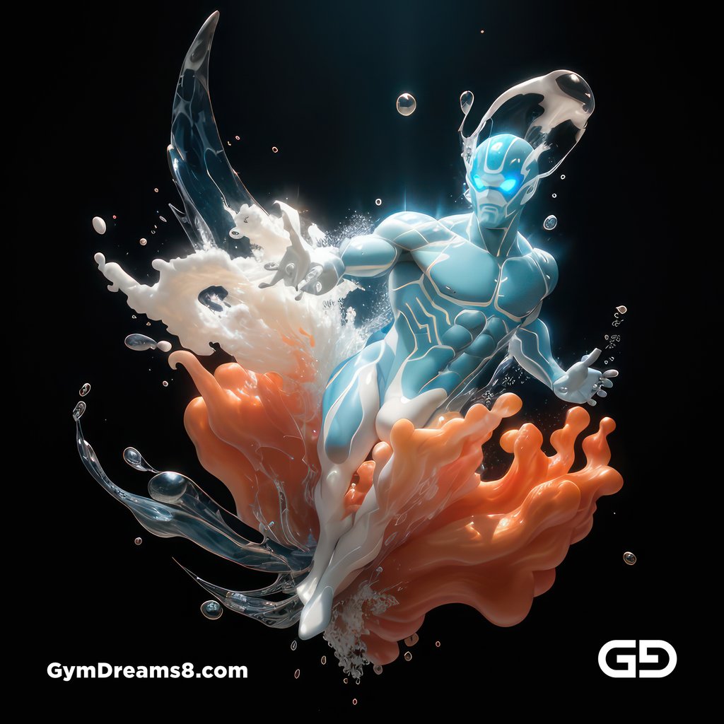 Bubble 5. Underwater Superhero. Teal, Orange, Black, and White. Made with Midjourney, Stable Diffusion, and Airfuck’s Wild Mix.