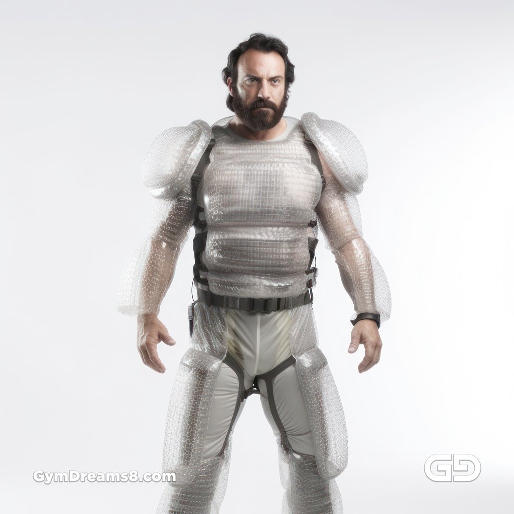 Bubble Armor. Transparent plastic outer shell, with Midjourney v5