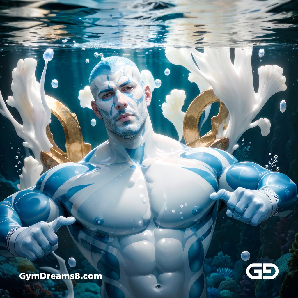 Bubble 3, deep sea exploration, white and blue, made with Stable Diffusion and Midjourney.