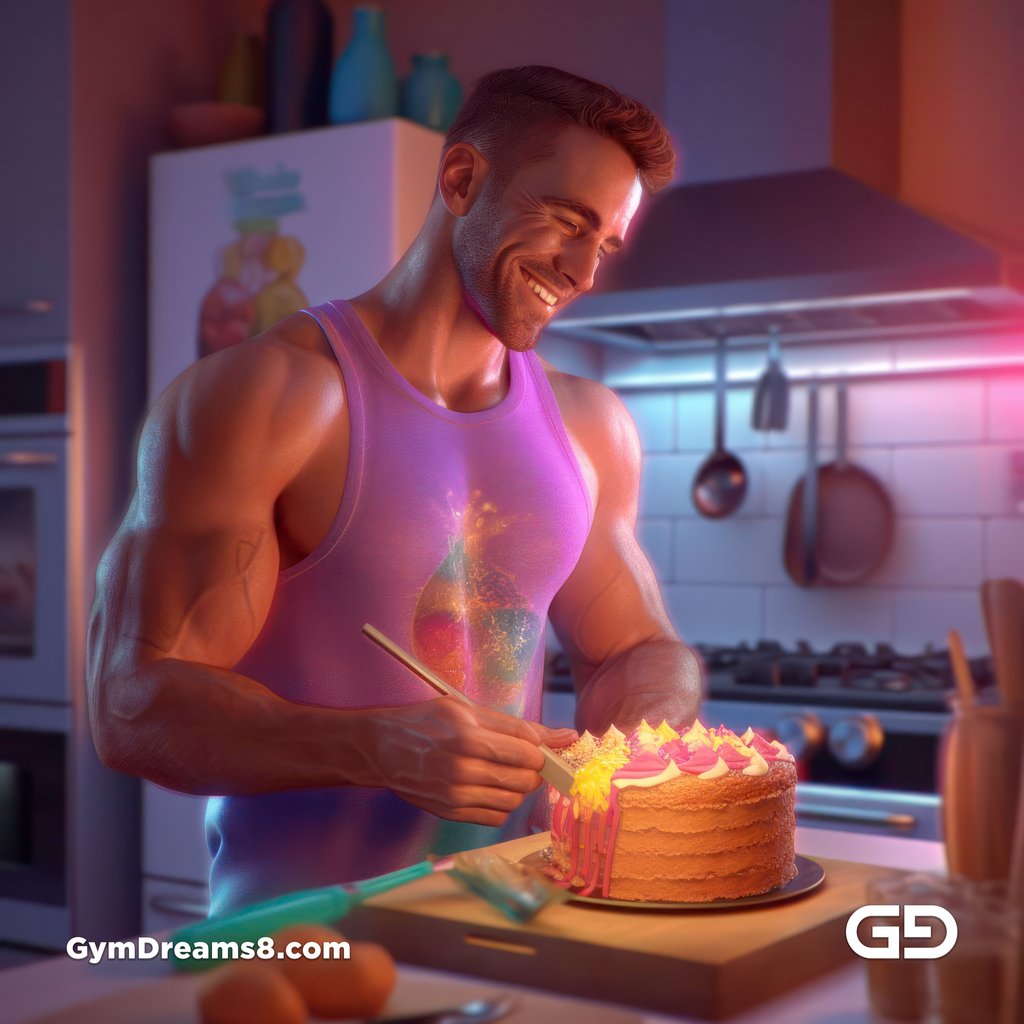 Happy Birthday, Joy of Baking, Redshift Render Engine with Midjourney v5
