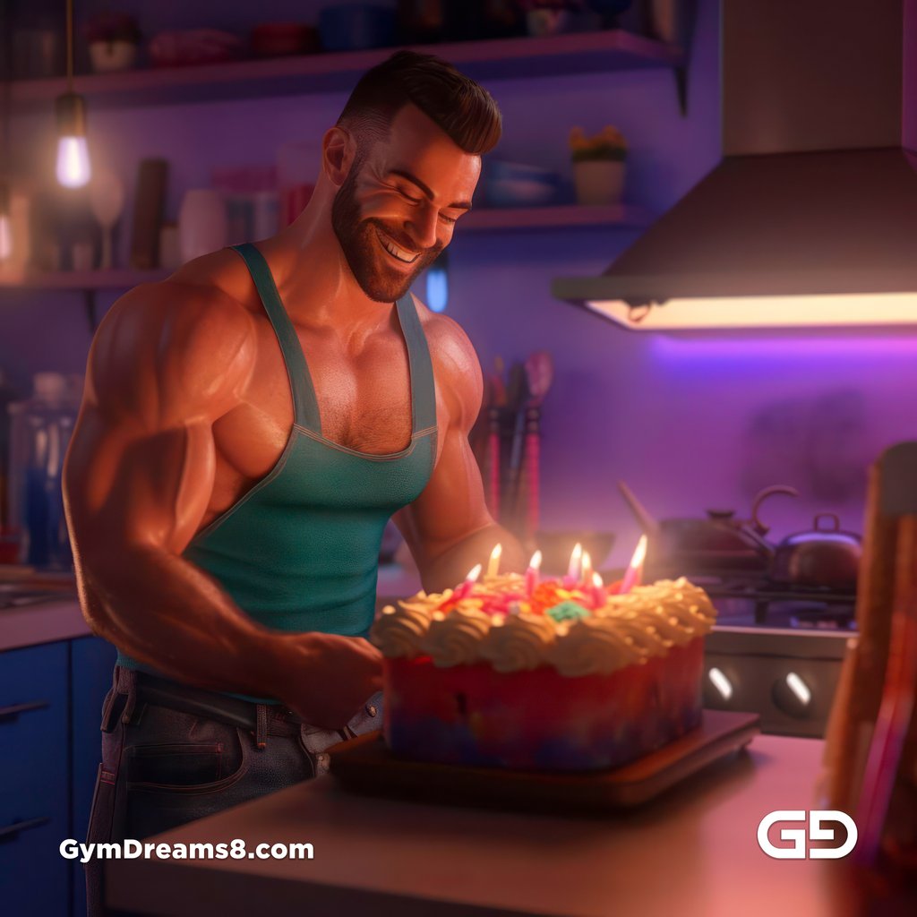 Happy Birthday, Joy of Baking, Redshift Render Engine with Midjourney v5