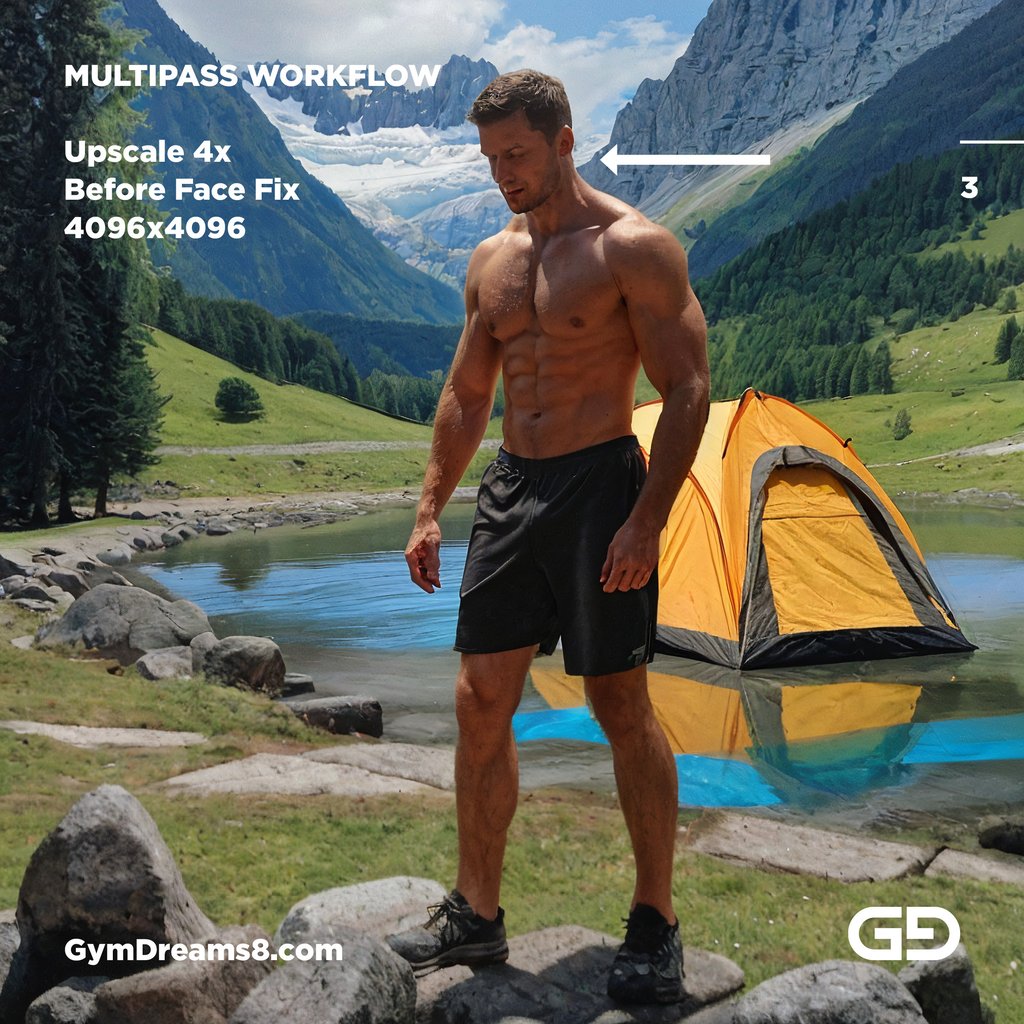 Camping at the Swiss Alps. Stable Diffusion Photography with SDXL + Virile Reality 3 Beta 3.