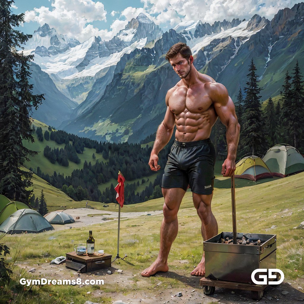 Camping. Multipass, SDXL to Airfuck’s Brute Mix, Stable Diffusion.