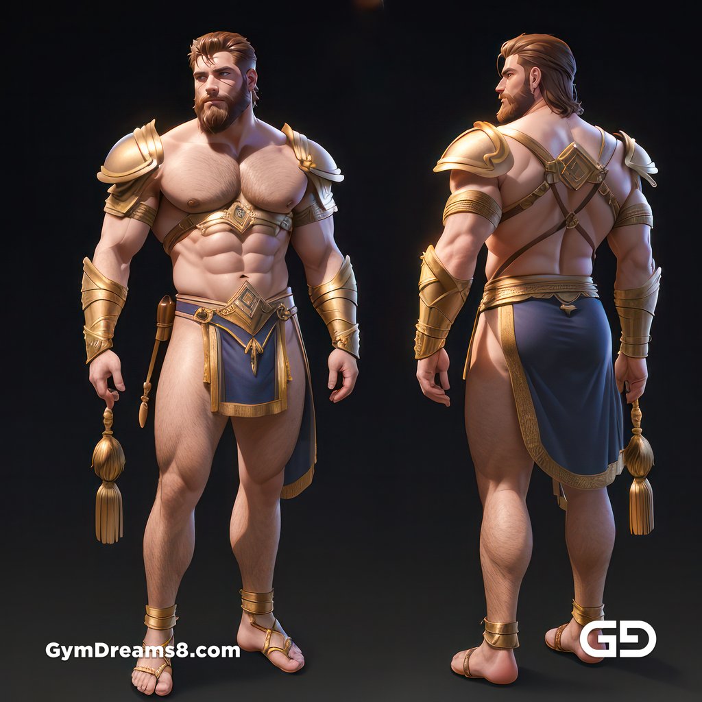 Greek God, Apollo, God of War, Character Sheet, with Stable Diffusion, using CharTurnerV2 and Virile Fusion
