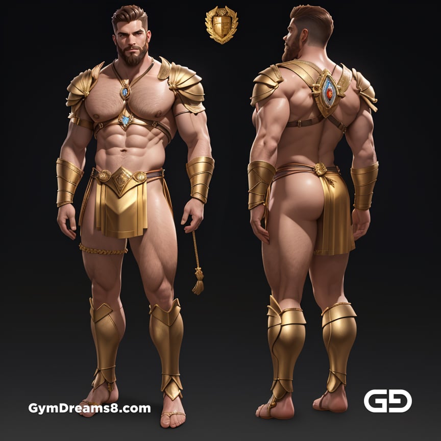 Greek God, Apollo, God of War, Character Sheet, with Stable Diffusion, using CharTurnerV2 and Virile Fusion