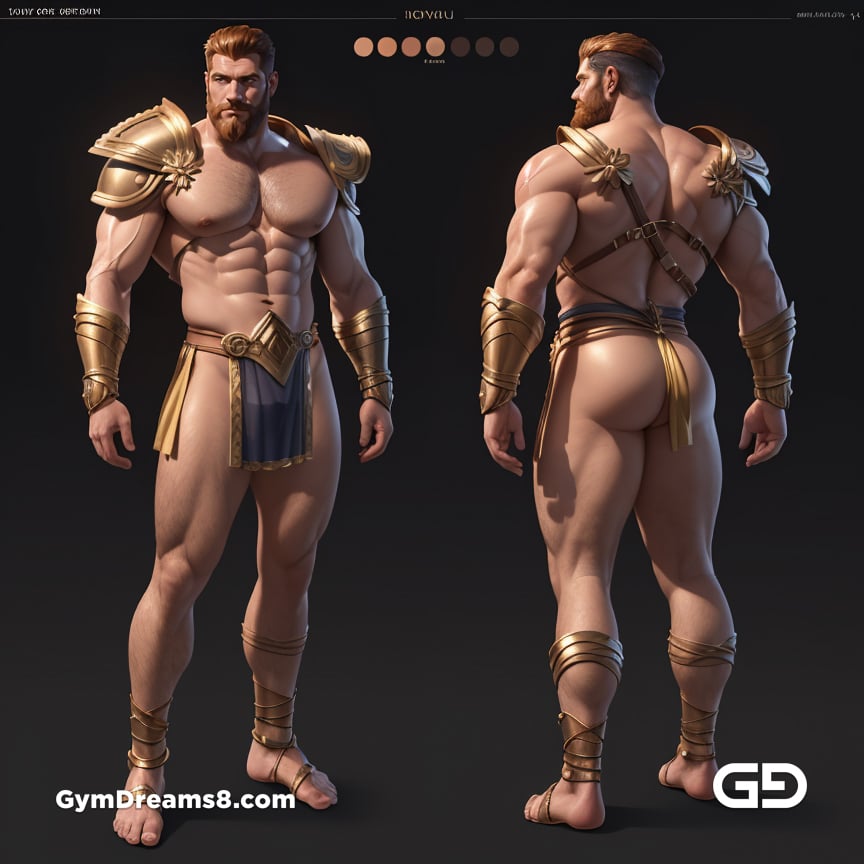 Greek God, Apollo, God of War, Character Sheet, with Stable Diffusion, using CharTurnerV2 and Virile Fusion