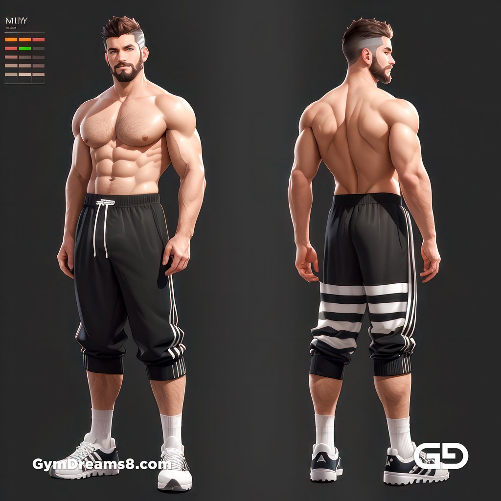 Coach, Character Sheet, with Stable Diffusion, using CharTurnerV2 and Virile Fusion