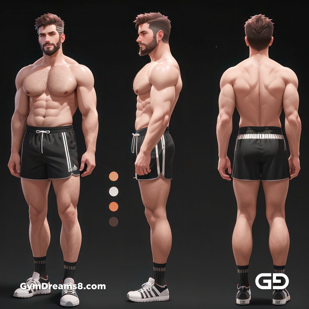 Coach, Character Sheet, with Stable Diffusion, using CharTurnerV2 and Virile Fusion