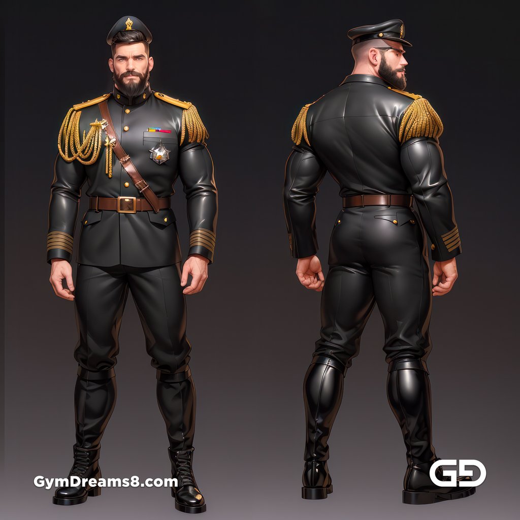Leather Uniform, Character Sheet, with Stable Diffusion, using CharTurnerV2 and Virile Fusion