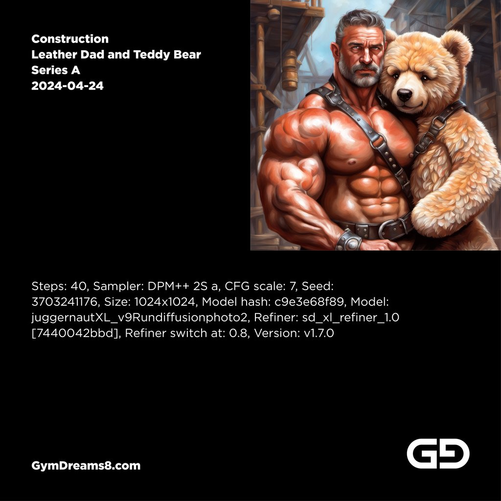 Construction Dad + Teddy Bear