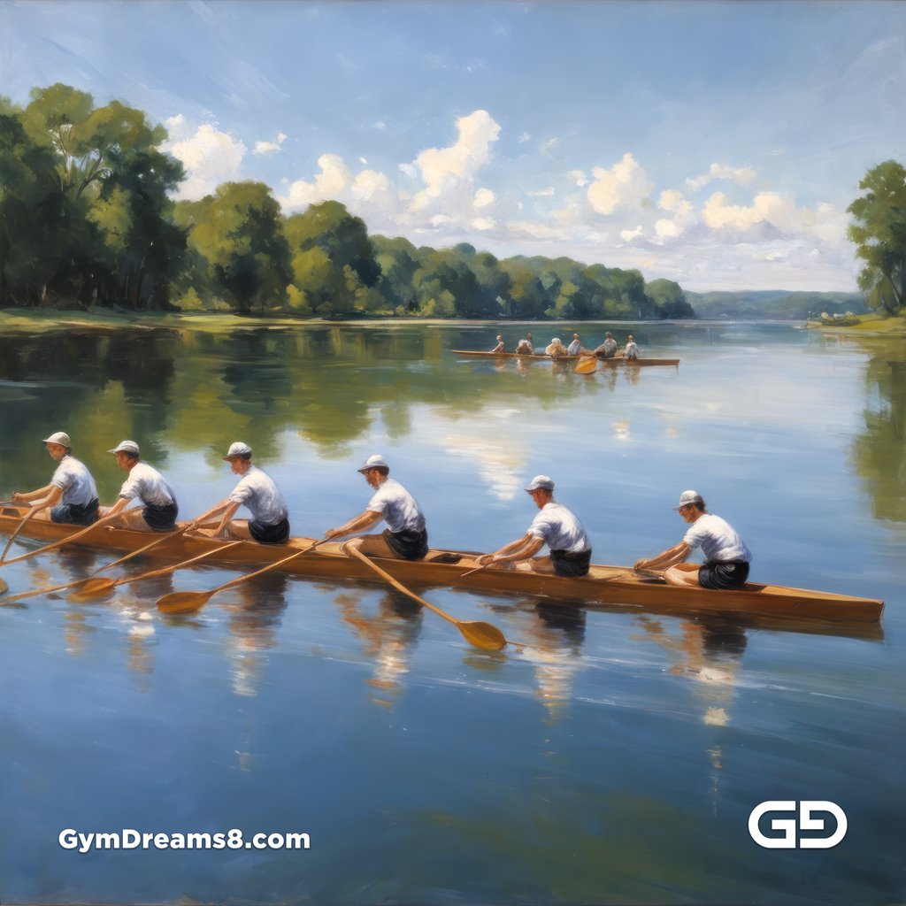 Crew, Boys of Summer. Paintings in the style of American Realism. Stable Diffusion with SDXL.