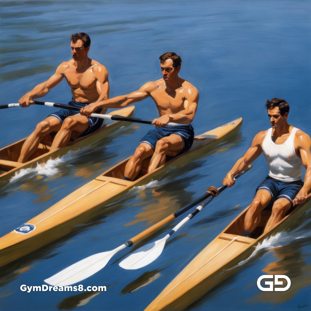 Crew, Boys of Summer. Paintings in the style of American Realism. Stable Diffusion with SDXL.