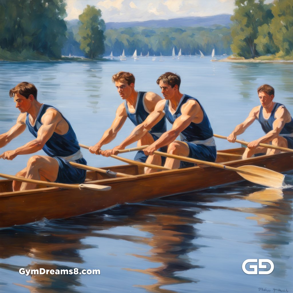 Crew, Boys of Summer. Paintings in the style of American Realism. Stable Diffusion with SDXL.