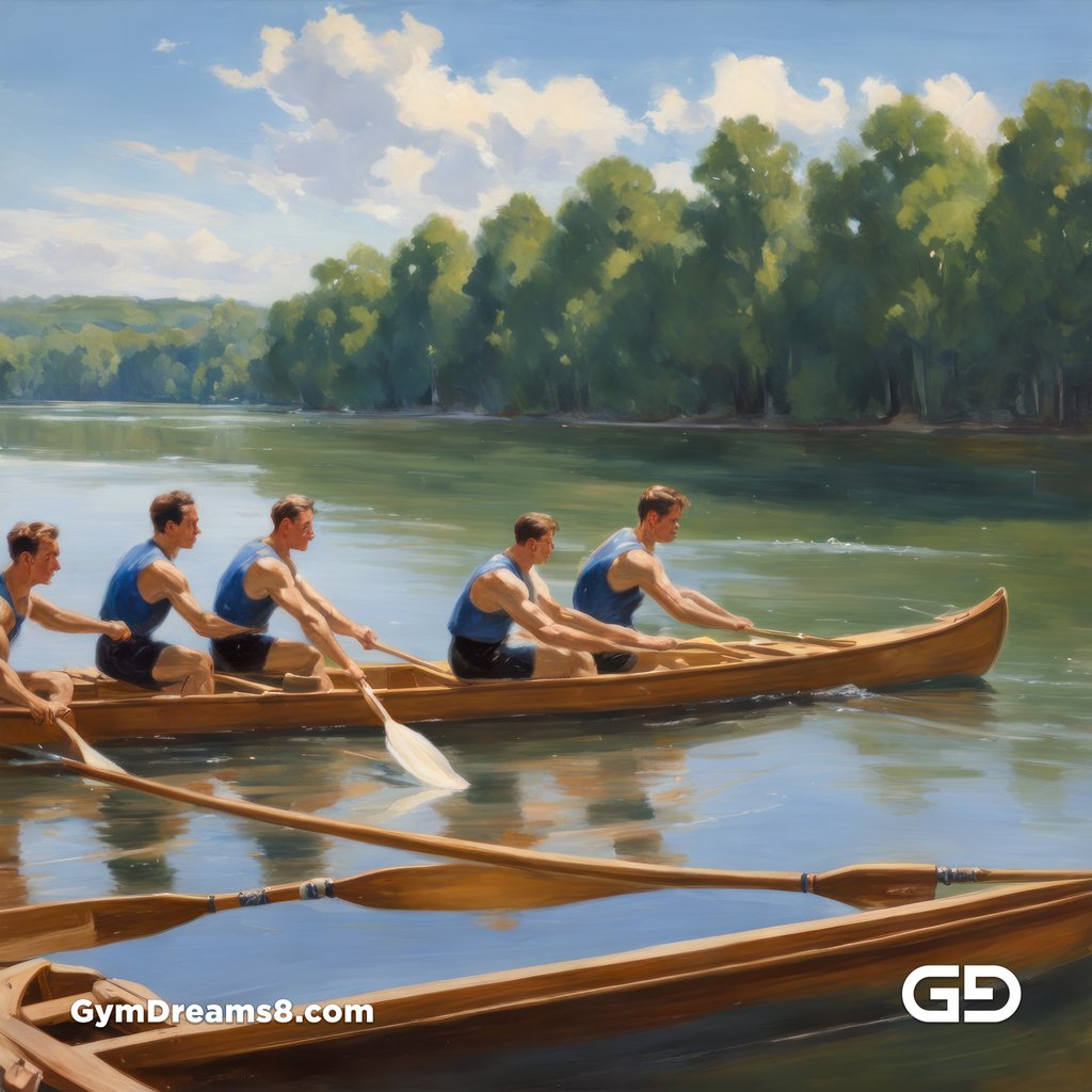 Crew, Boys of Summer. Paintings in the style of American Realism. Stable Diffusion with SDXL.