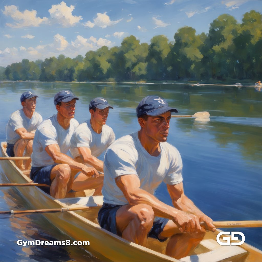 Crew, Boys of Summer. Paintings in the style of American Realism. Stable Diffusion with SDXL.