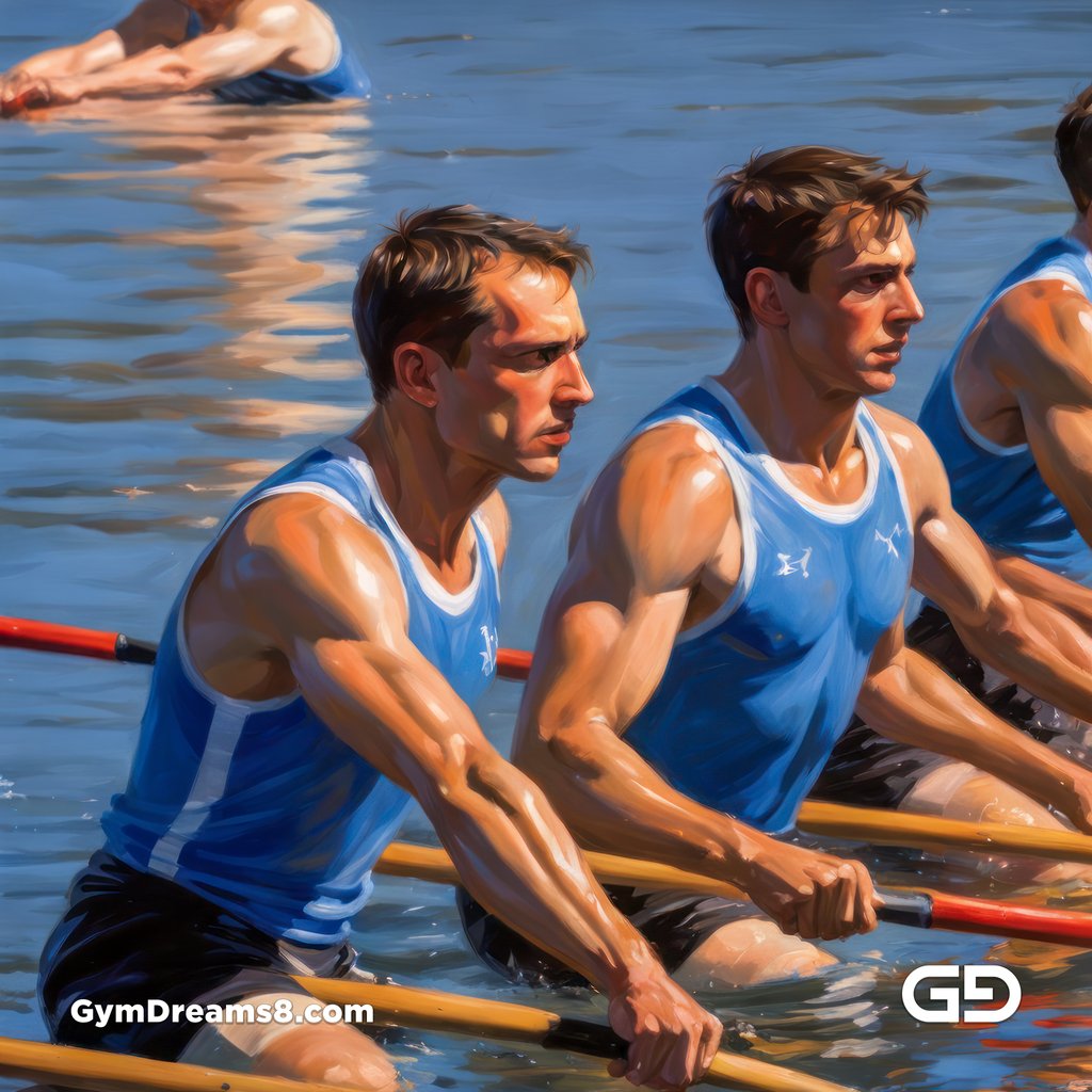 Crew, Boys of Summer. Paintings in the style of American Realism. Stable Diffusion with SDXL.