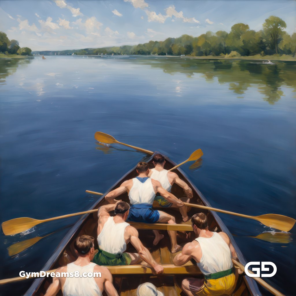 Crew, Boys of Summer. Paintings in the style of American Realism. Stable Diffusion with SDXL.