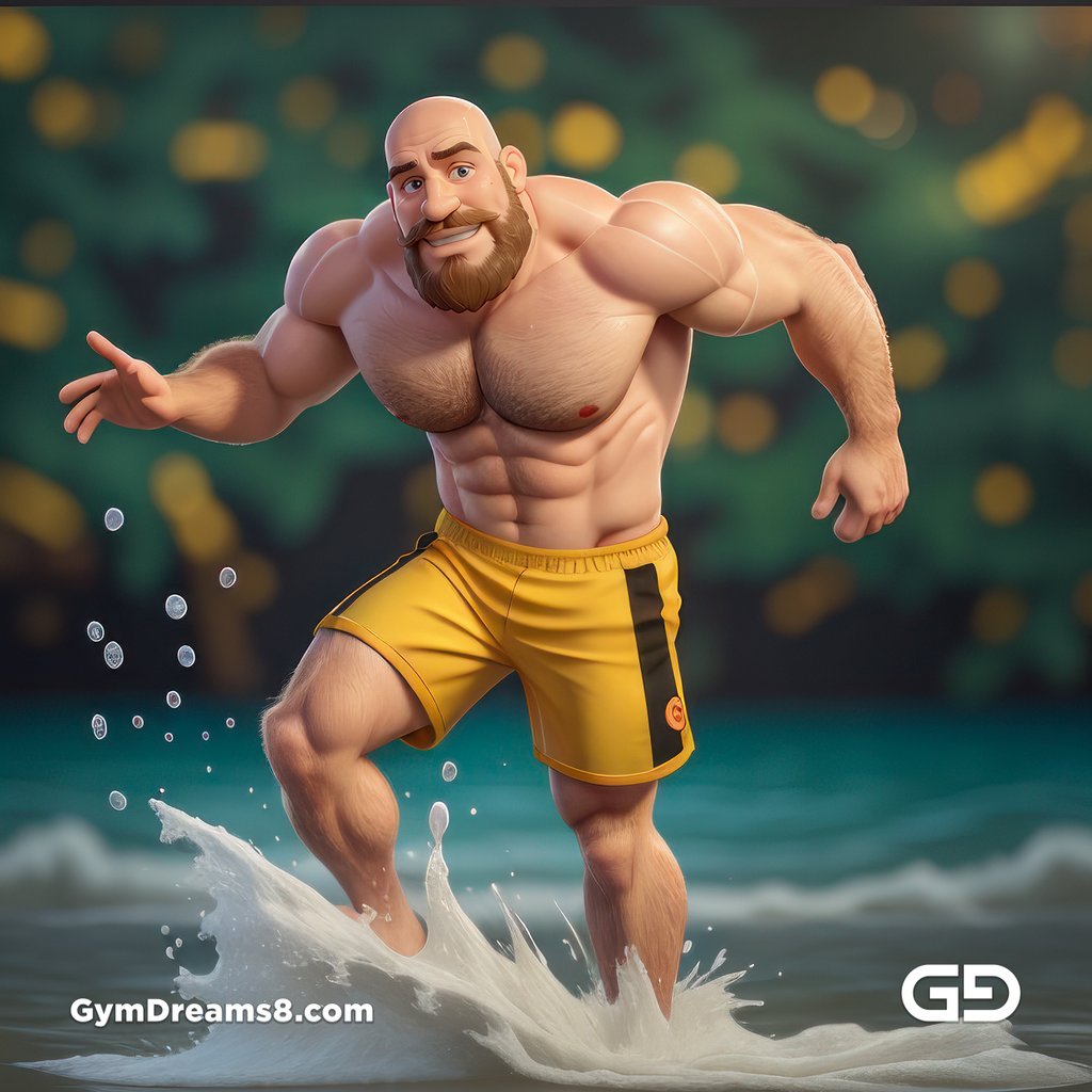 Dad. Virile Motion. Stable Diffusion with a Pixar 3D animation style.