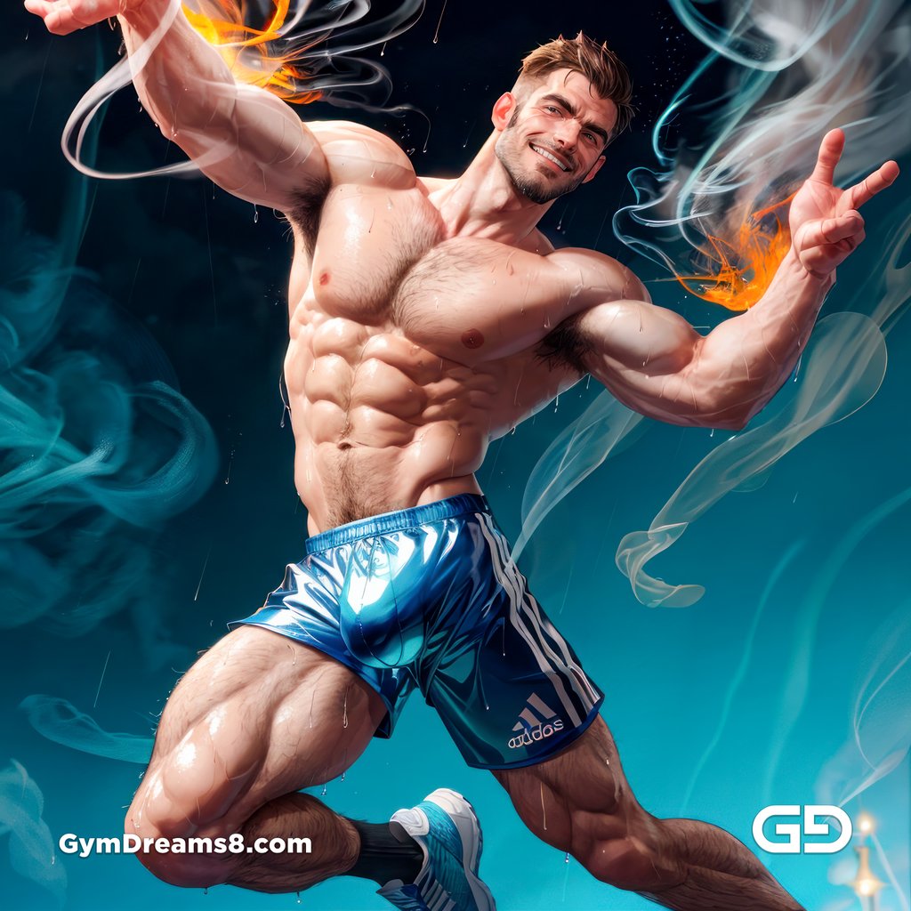 Dance / Run. Blue Smoke.  Photorealistic illustration of men running and dancing, Stable Diffusion with Virile Fusion