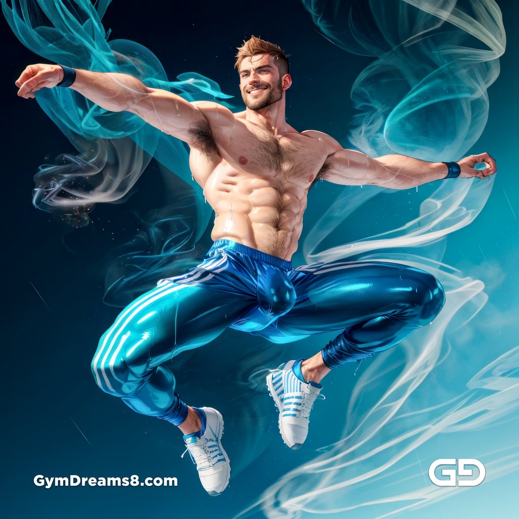 Dance / Run. Blue Smoke.  Photorealistic illustration of men running and dancing, Stable Diffusion with Virile Fusion