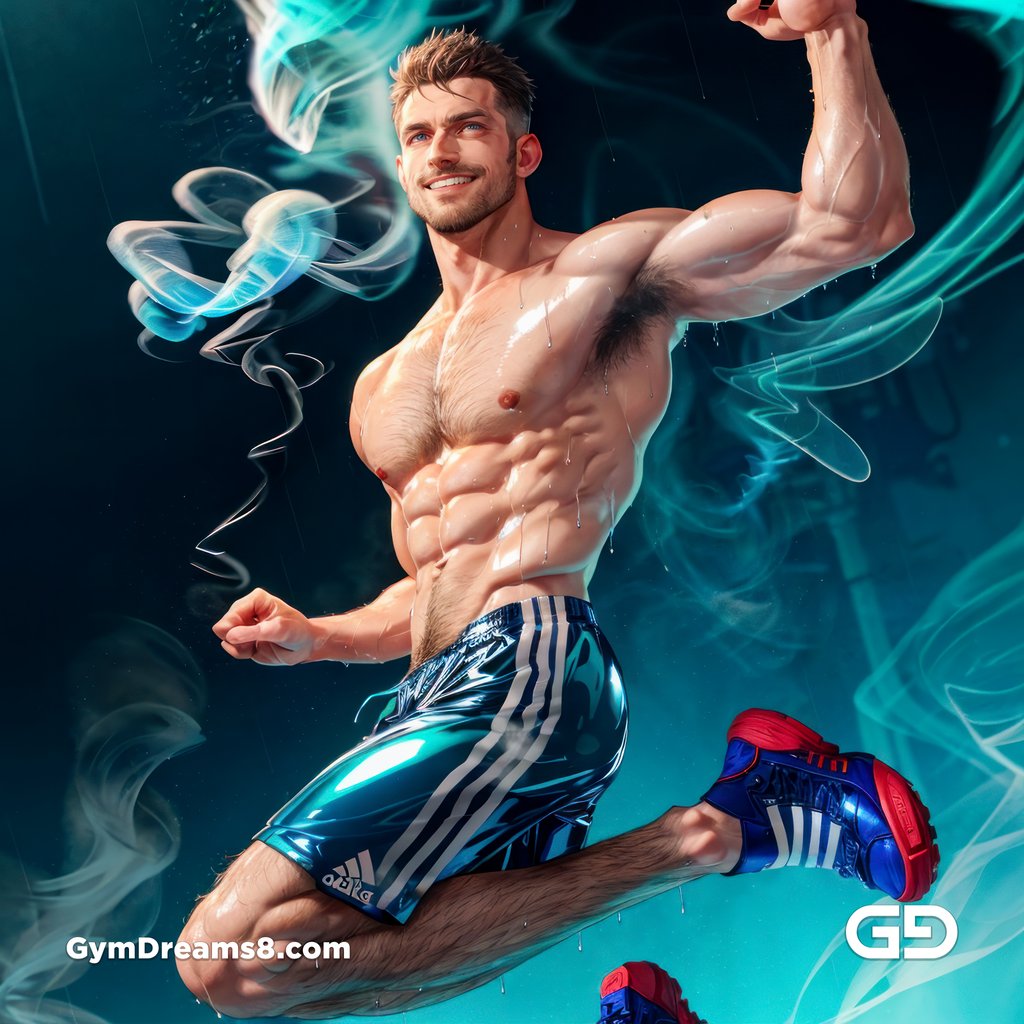 Dance / Run. Blue Smoke.  Photorealistic illustration of men running and dancing, Stable Diffusion with Virile Fusion