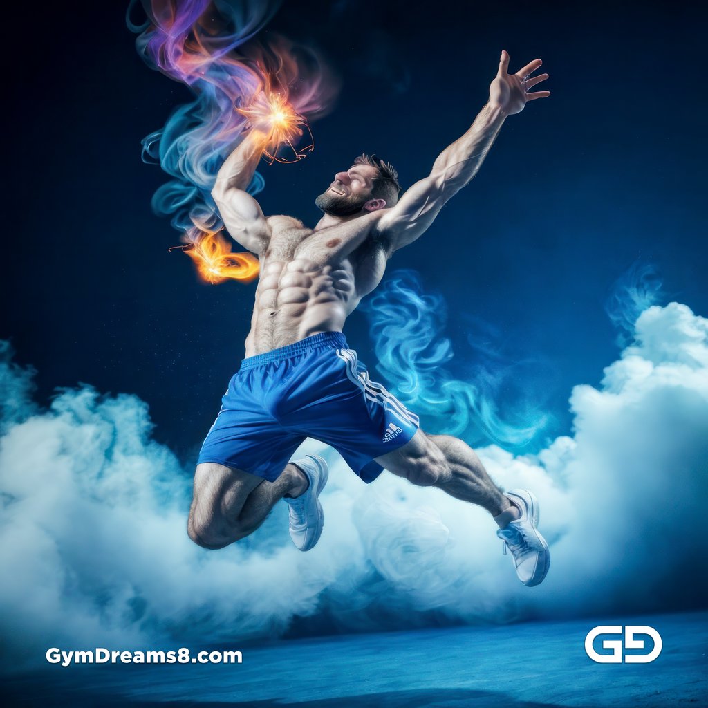 Dance / Run. Blue Smoke. Photography of men running and dancing, Stable Diffusion with Virile Reality