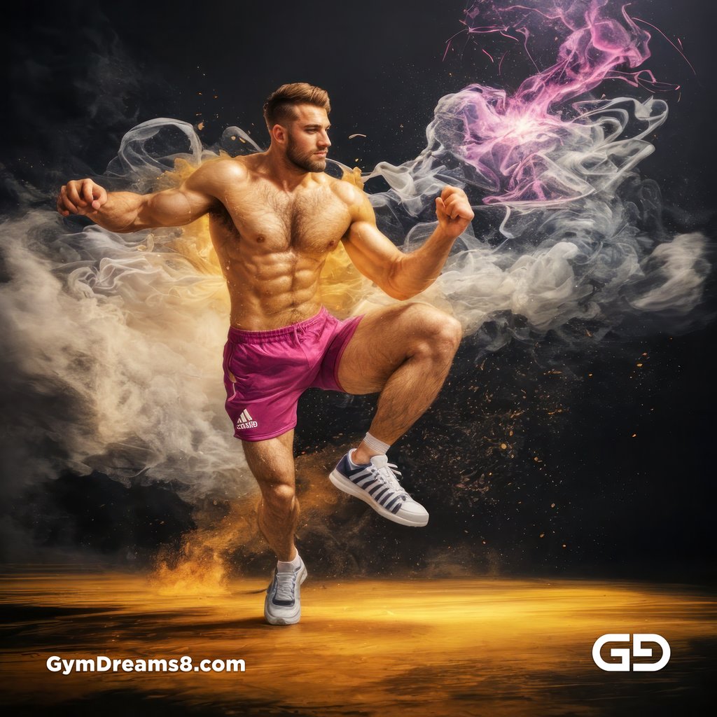 Purple Yellow. Dance / Run. Photorealistic paintings of men running, Stable Diffusion with Virile Reality