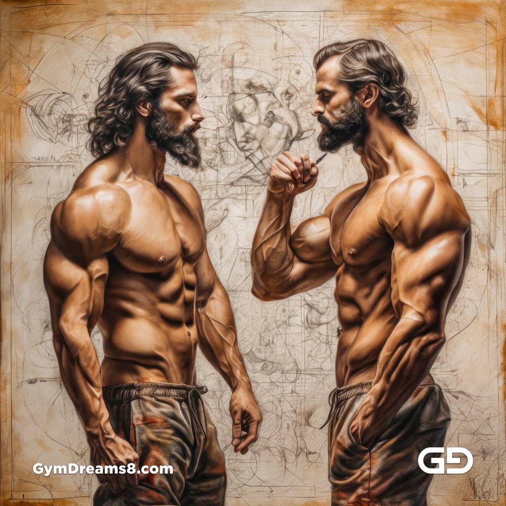 Mixed media. Oil paintings and pencil drawings, style of Leonardo Da Vinci, rendered with Stable Diffusion and SDXL.