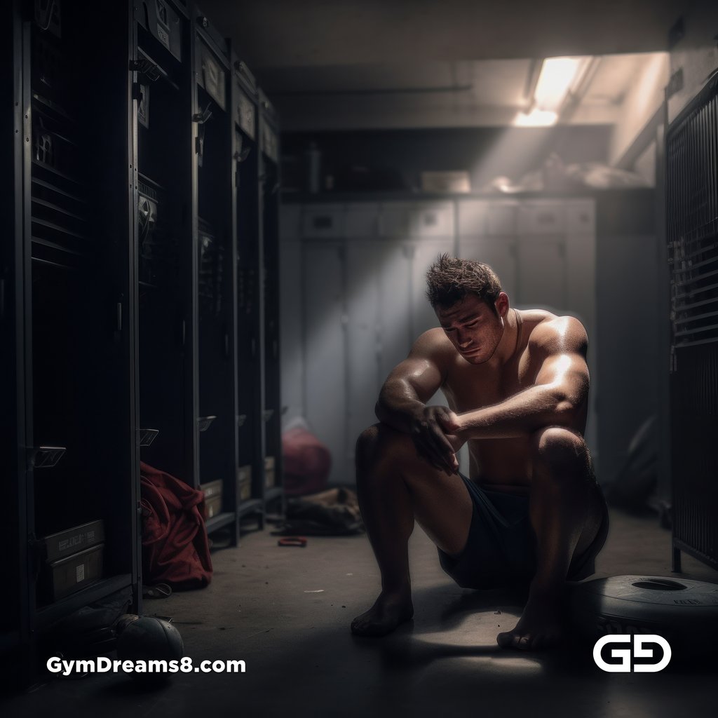 Defeat. Jocks in a state of despair after losing a match. Rendered with Midjourney