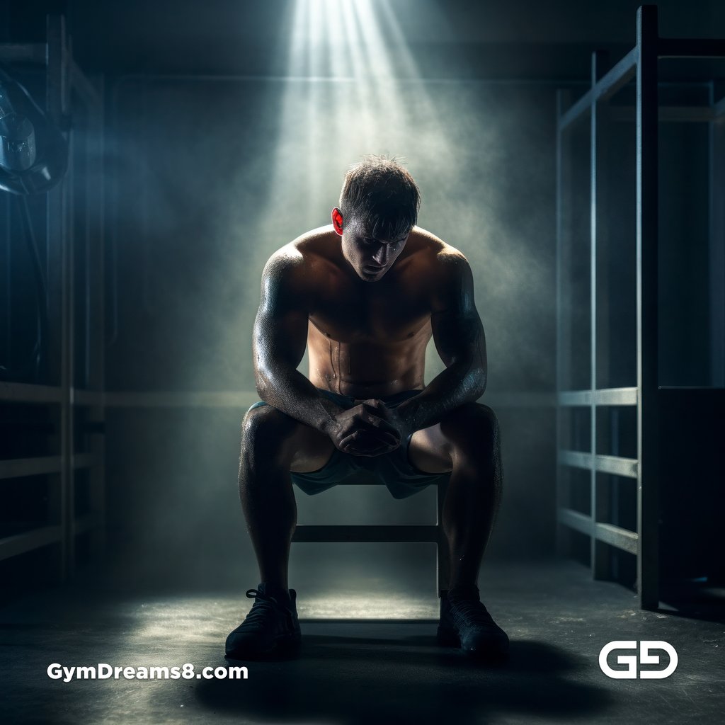 Defeat. Jocks in a state of despair after losing a match. Rendered with Midjourney