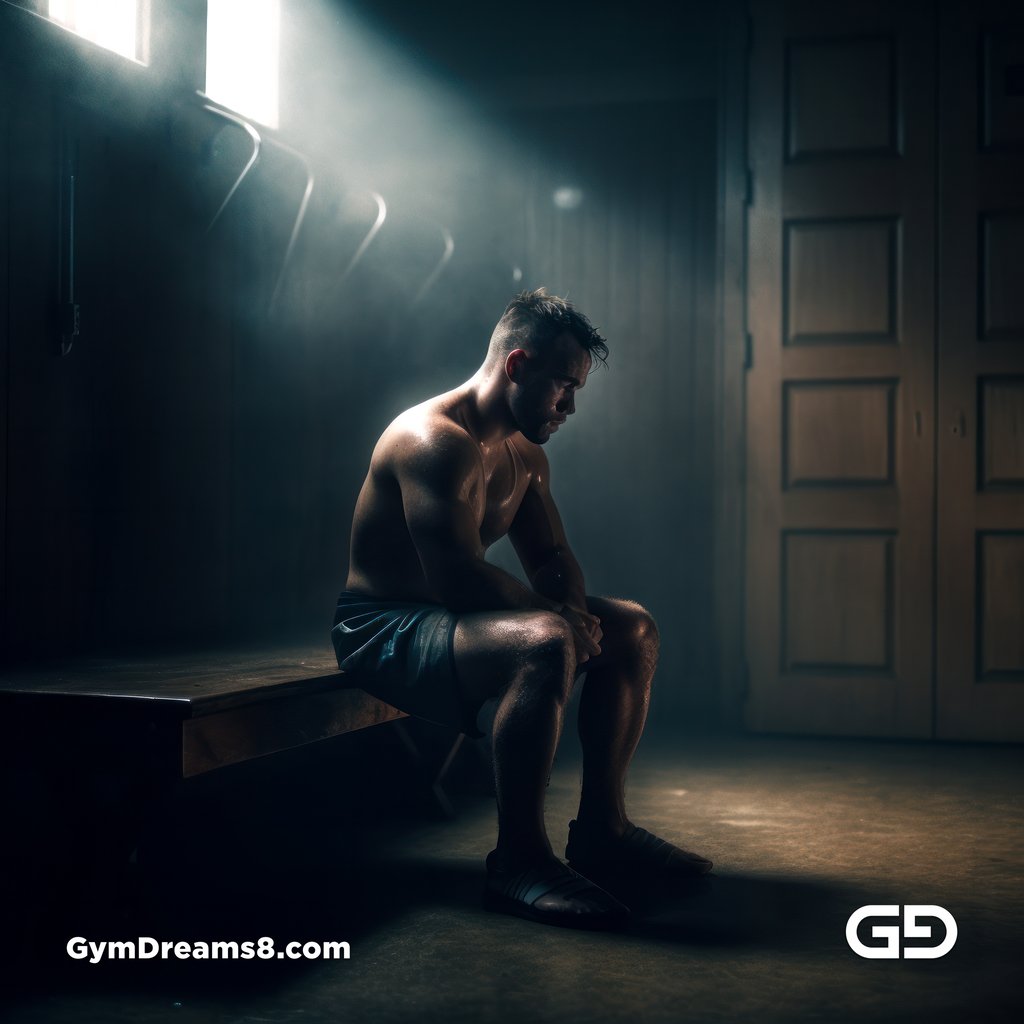 Defeat. Jocks in a state of despair after losing a match. Rendered with Midjourney