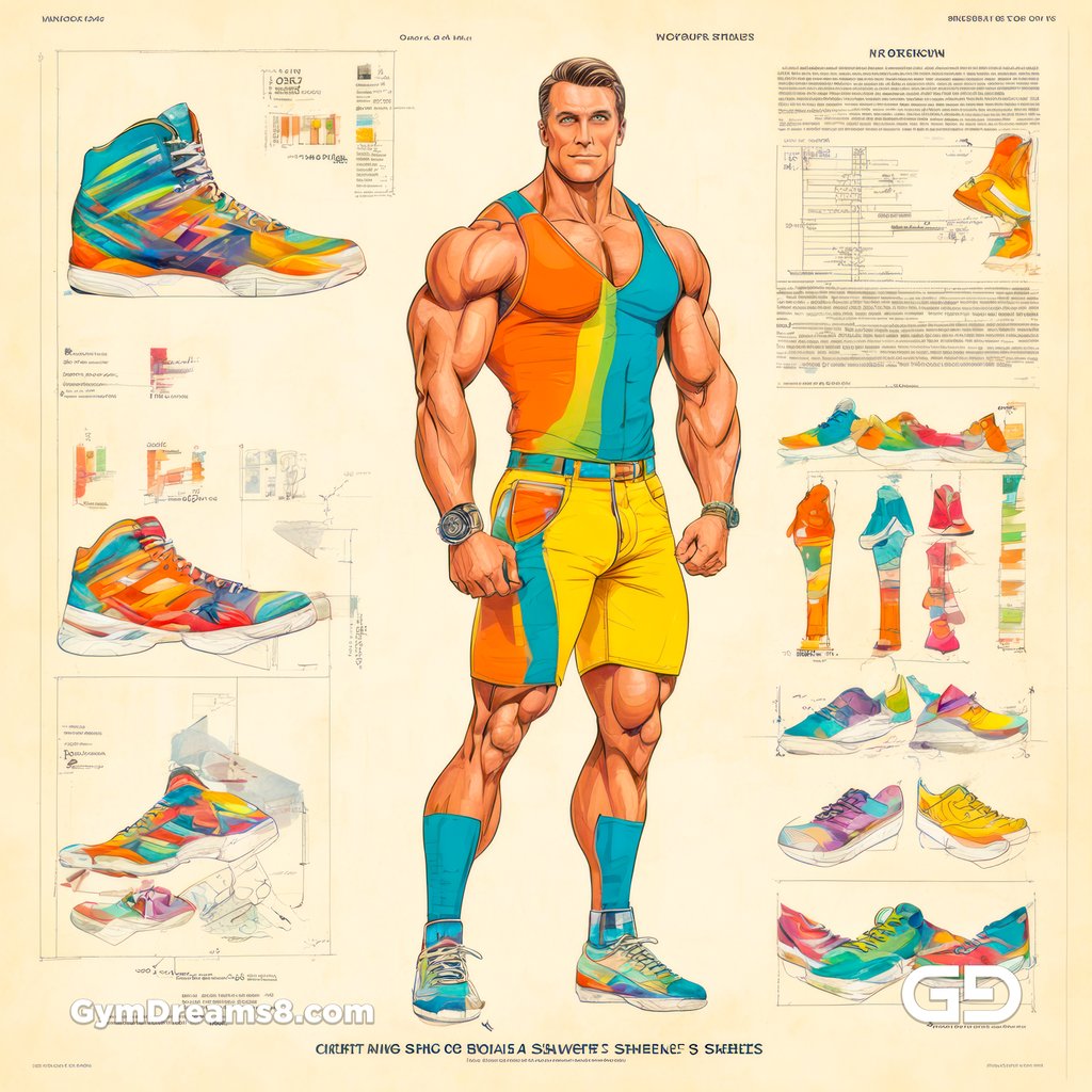 Sneakers Diagram. Stable Diffusion with SDXL.