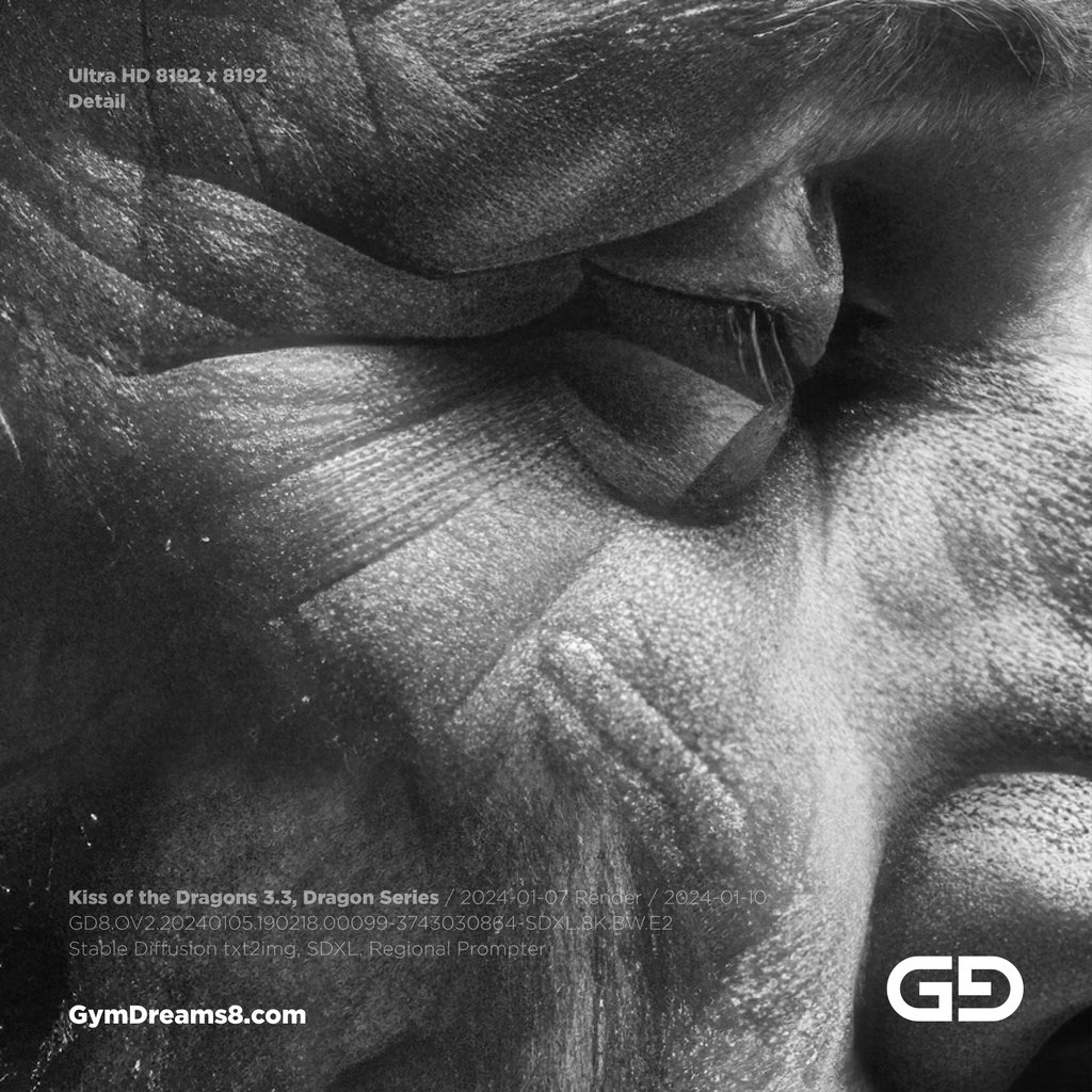 Kiss of the Dragons 3.3, Dragon Series. Stable Diffusion, SDXL, Regional Prompter.