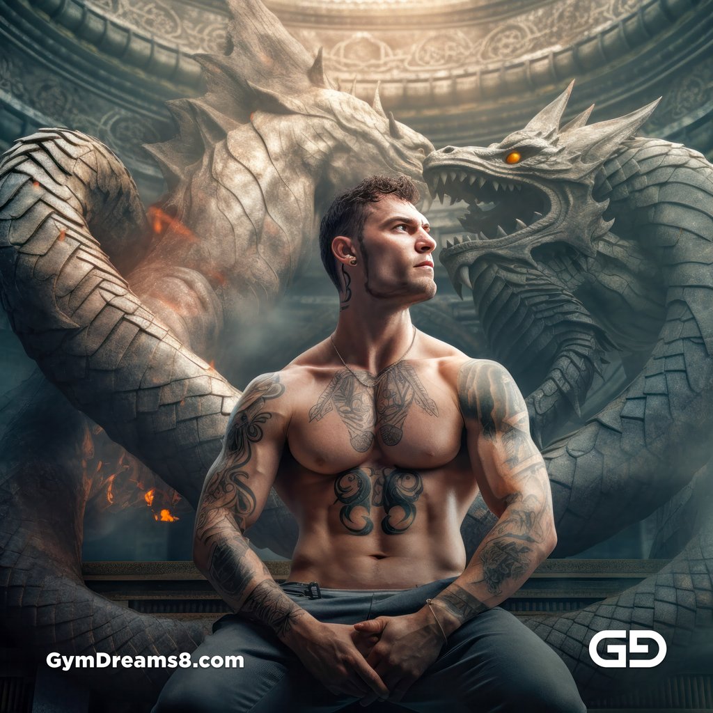 Man with the Dragon Tattoo, made with Midjourney v5