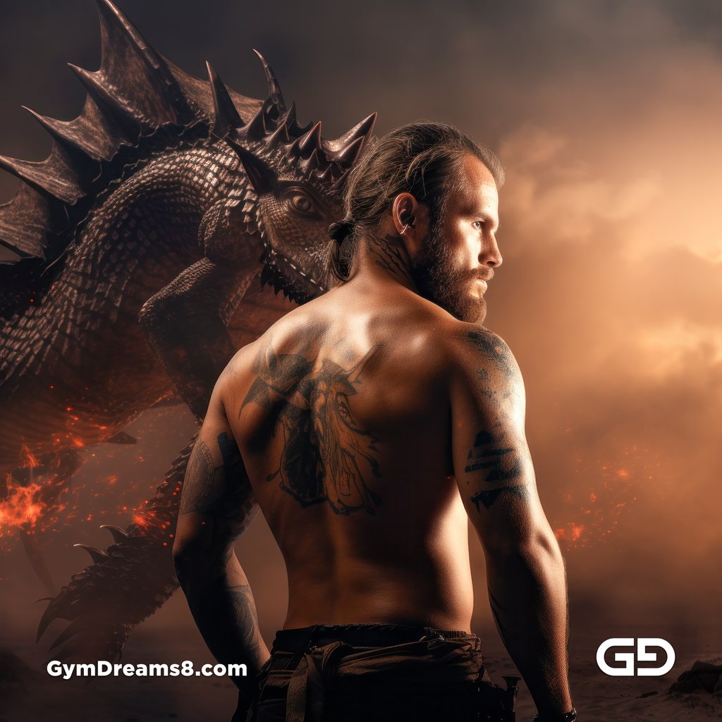 Man with the Dragon Tattoo, made with Midjourney v5