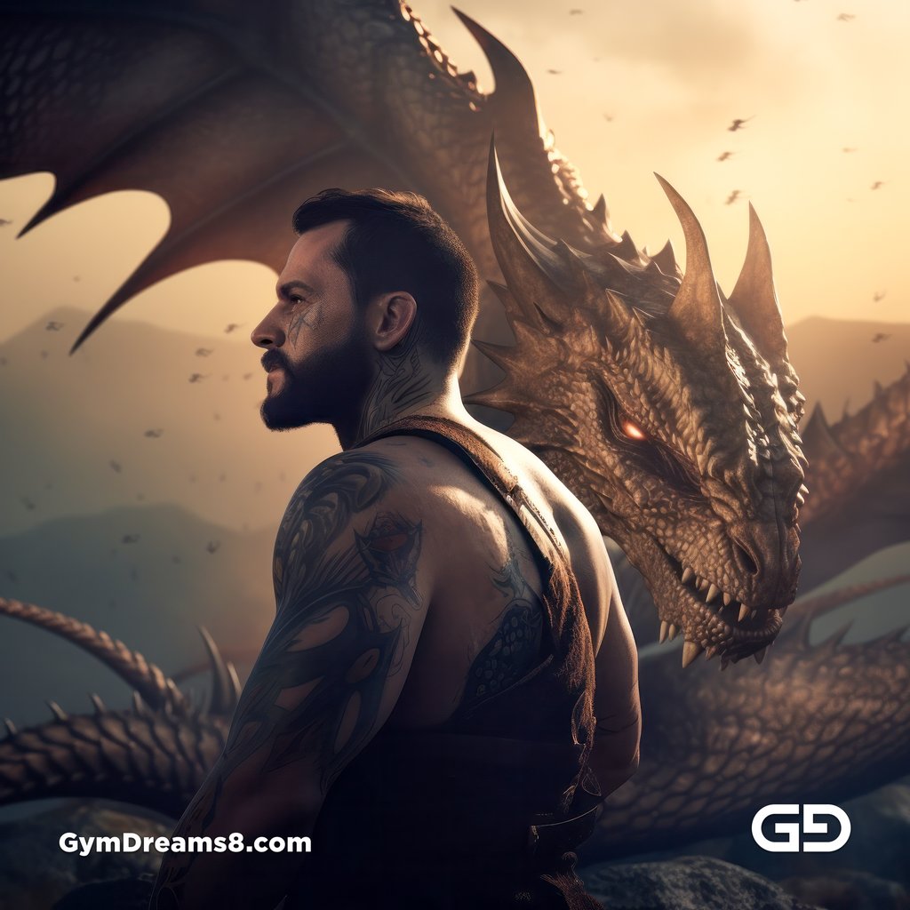 Man with the Dragon Tattoo, made with Midjourney v5