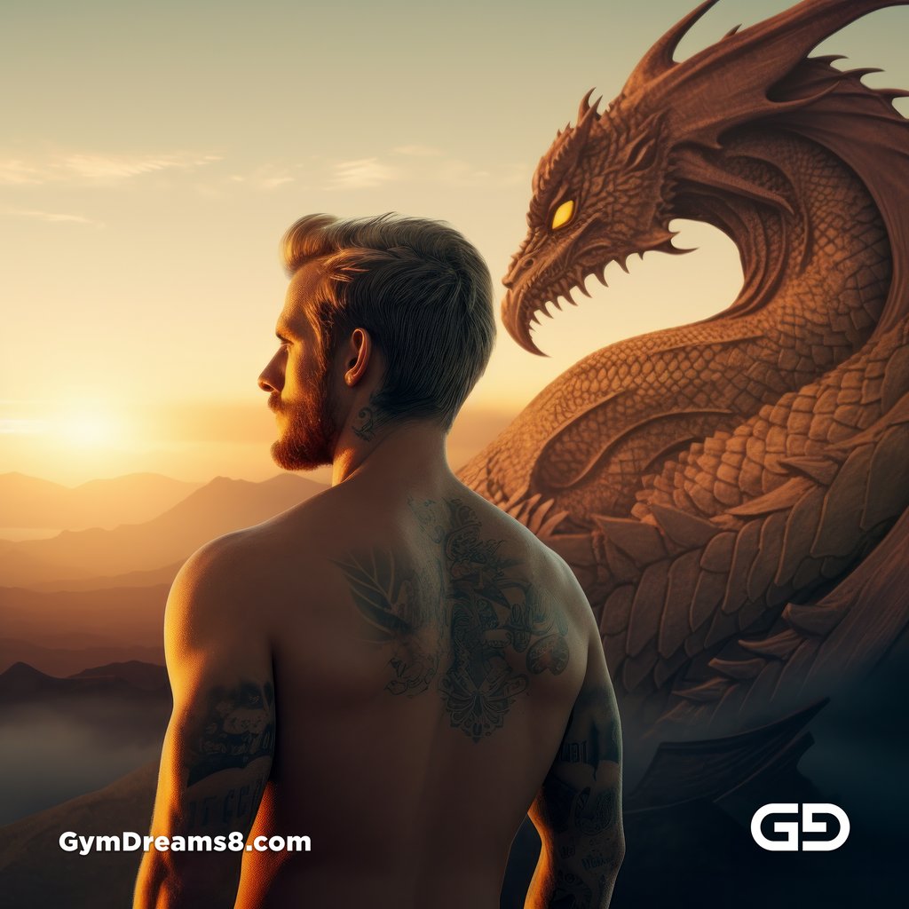 Man with the Dragon Tattoo, made with Midjourney v5